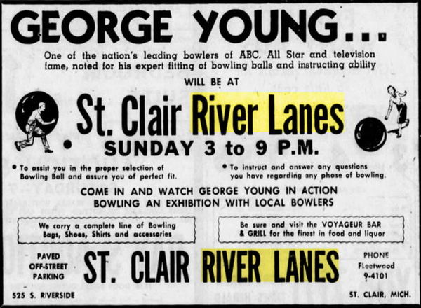 St. Clair River Lanes - October 1958